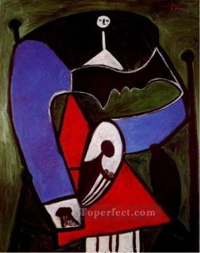 Mujer en un sillón 3 1927 cubista Pablo Picasso Pinturas al óleo